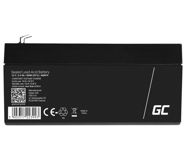 Green Cell Akumulator AGM VRLA 12V 3.3Ah - 547934 - zdjęcie 2